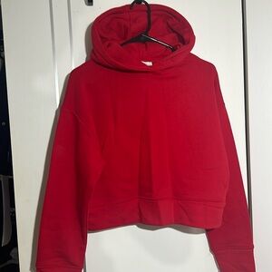 Red hoodie corp top